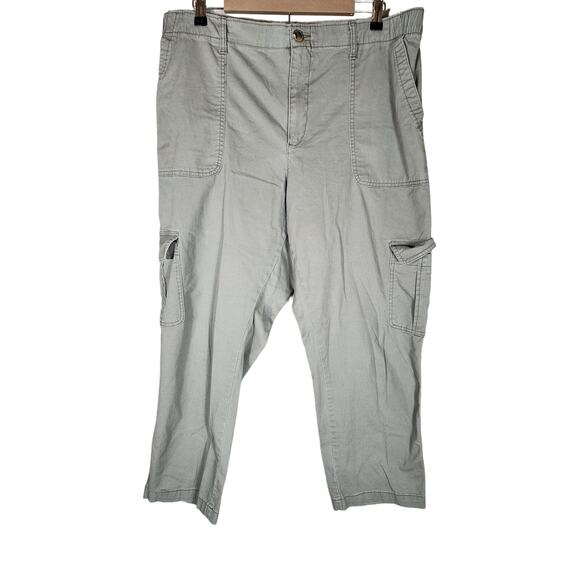 OLD NAVY Green Lightweight Cargo Crop Utility Casual Pants SZ XL (36x27) - Picture 1 of 8
